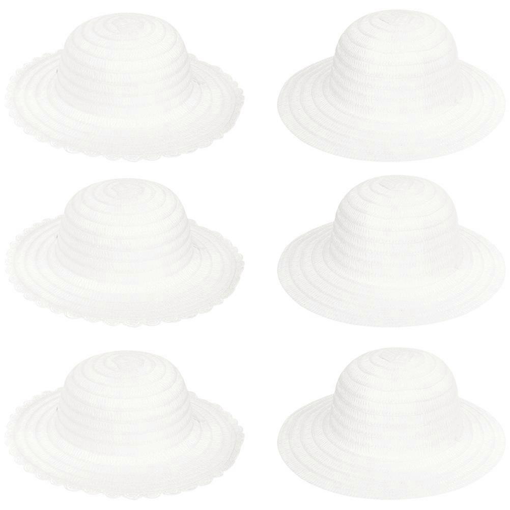6pcs DIY Painting Hats – Unfinished Straw Hats for Creative Crafting, Parties & Fun Activities for All Ages
