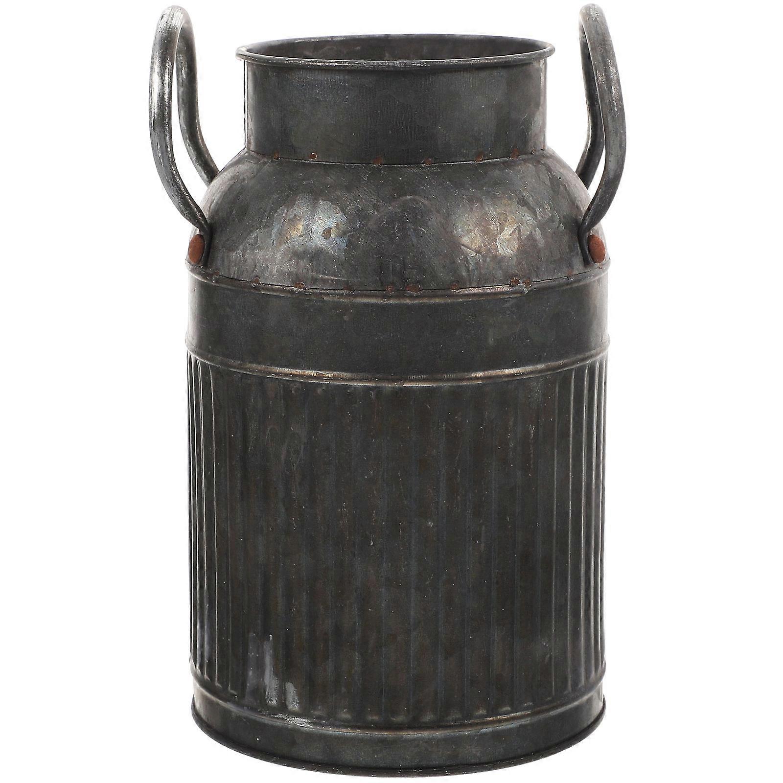 Rustic Household Vase Vintage Style Flowerpot Vase 8.3×5.3×3.7in Artificial Plant Container 1Pack