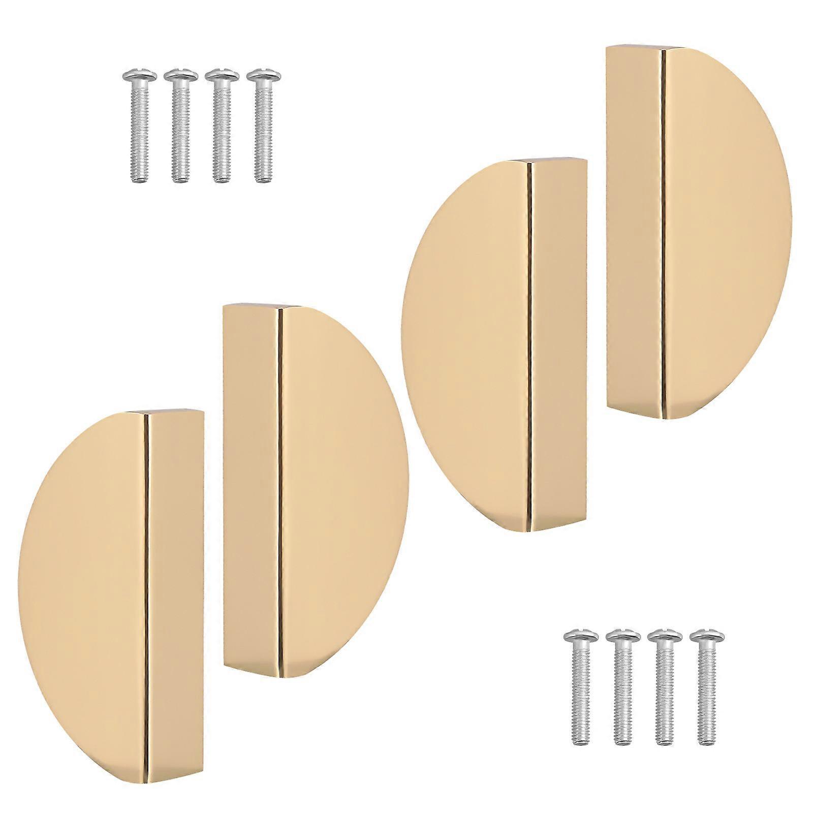 4pcs Simple Semicircular Handle Cabinet Grip Elegant Light Luxury Door Pulls For Home Use For Wardrobes Shoe Cabinets And Bookcases