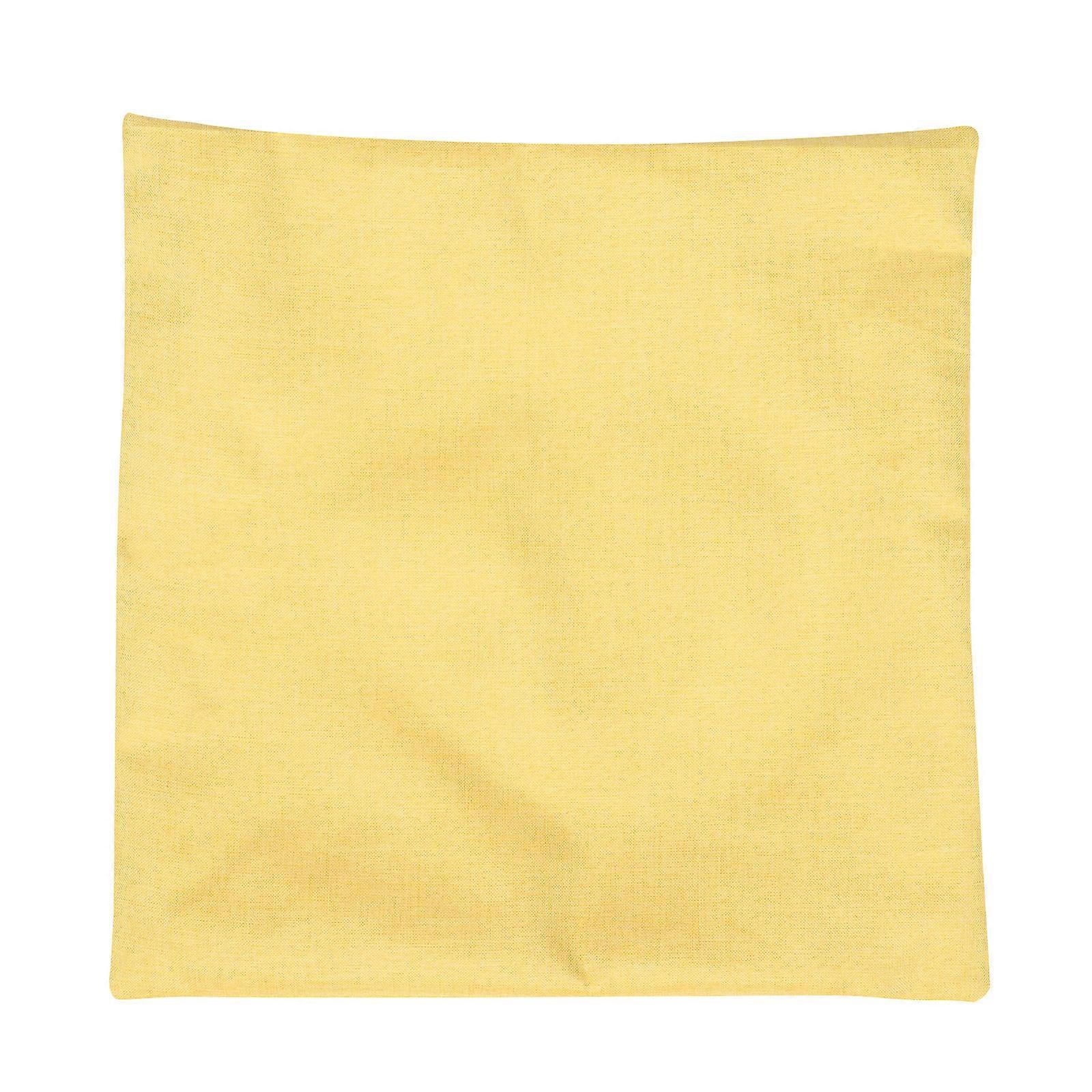 غطاء وسادة مقاوم للماء في الهواء الطلق غطاء وسادة أصفر 45x45 سم مقاوم للزيت مقاوم للبقع 1 قطعة