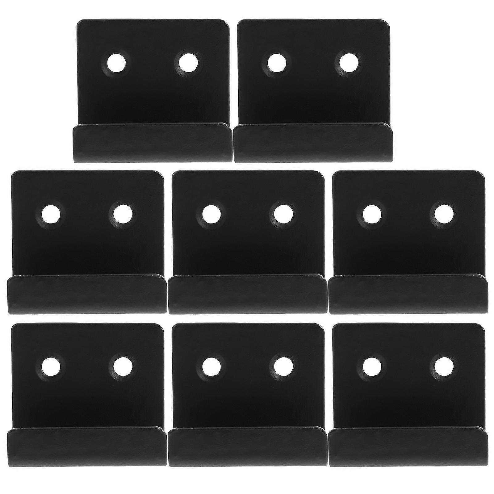 8pcs Black Tile Hooks, Durable Wall Bracket Display Holder for Mirrors & Pictures, Large Inner Diameter, Easy Installation & Secure Mounting for Home