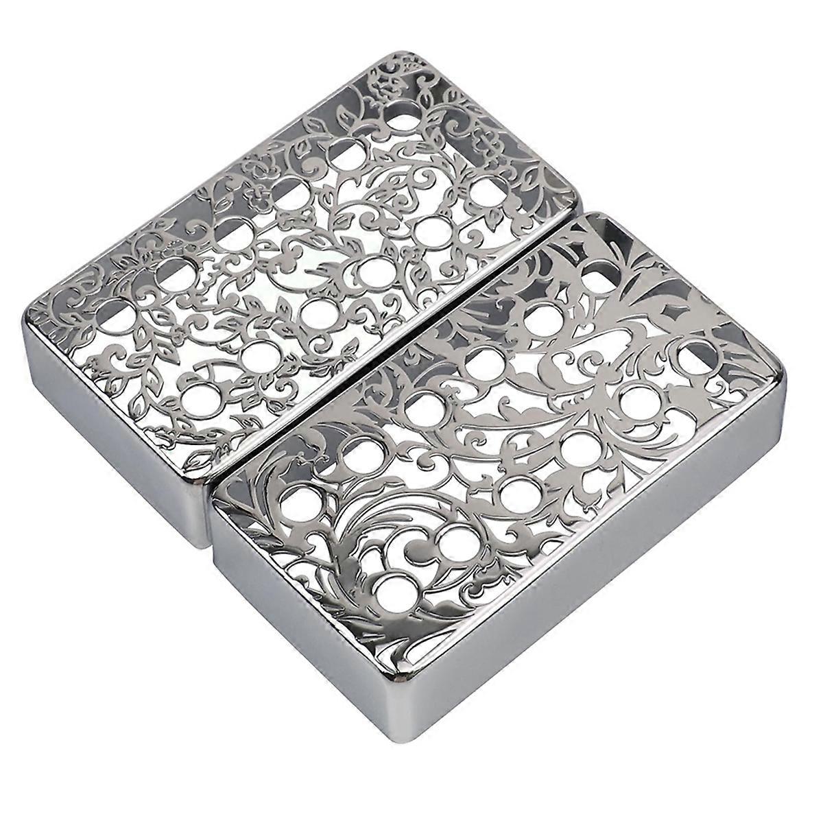 2 Pcs Brass Guitar Pickup Covers