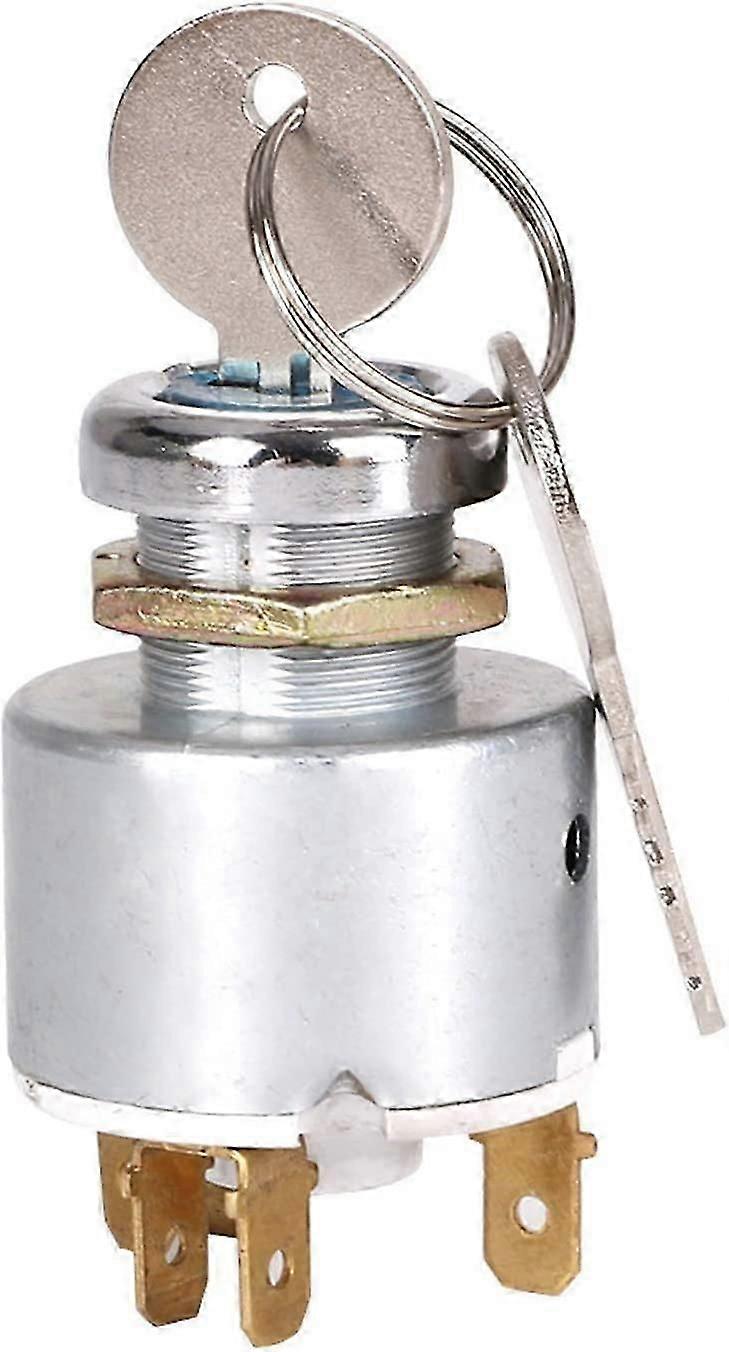 Ignition Switch Universal 12V Engine Start Switch 3 Position ON OFF Ignition Control Switch with Key Suitable for Motorcycles, Tractors, Cars and Boat