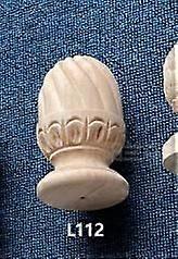 Decorative Wood Finial for Staircase Solid Unfinished Pineapple Post Cap European Style Carved Sculpture for Home Decor and DIY Projects