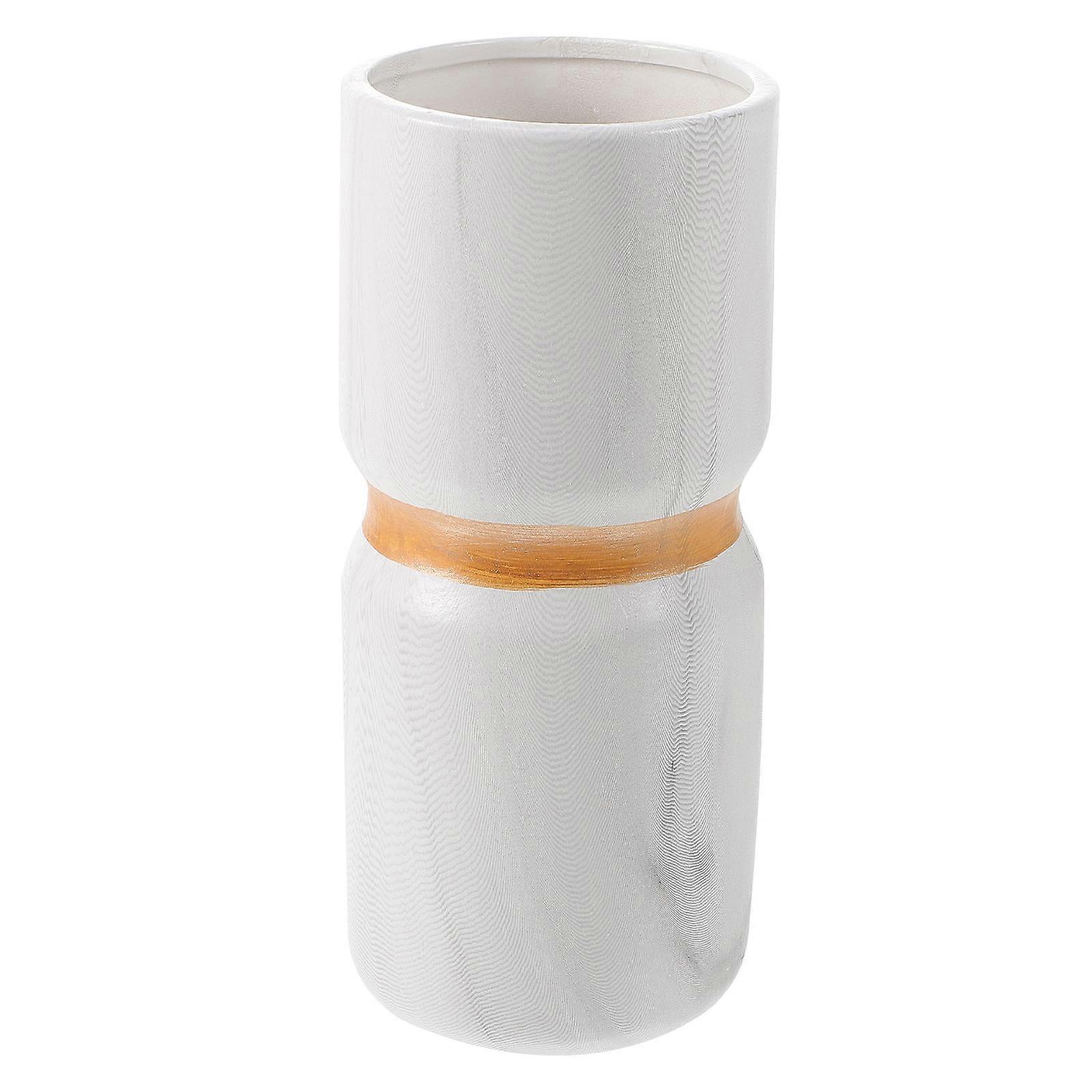 Ceramic Flower Vase with Marble Pattern Matte Finish Decorative Centerpiece for Hydroponics, Dried Flowers, and Home or Office Display