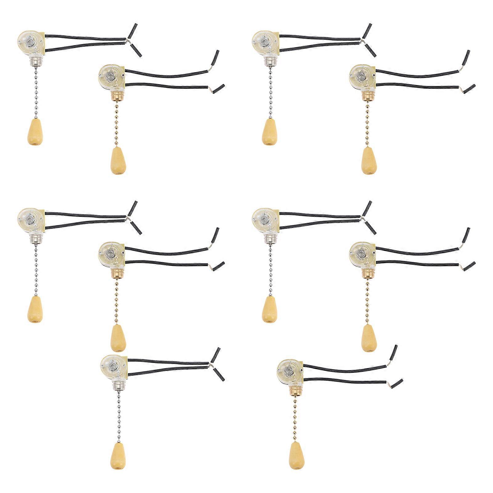 Bathroom Light Pull Cord Chain Lamp Pull Switch Replacement For Ceiling Fan 10Pcs