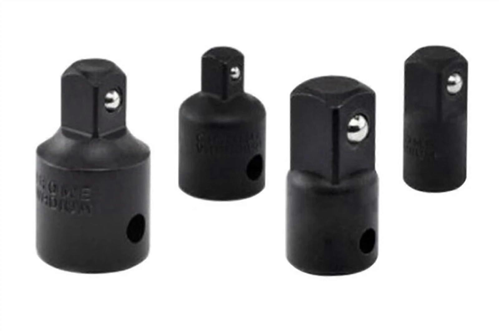 Socket Spanner Set 4-Piece Socket Adapters For 1/4 3/8 1/2 Inch Drive, Craftsman, Air Impact, Black Tool Case