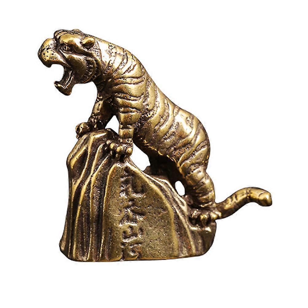 Figurine Small Brass Craft Decor Design Home Use 4.8x4.8cm Desktop Accessory 1Pack