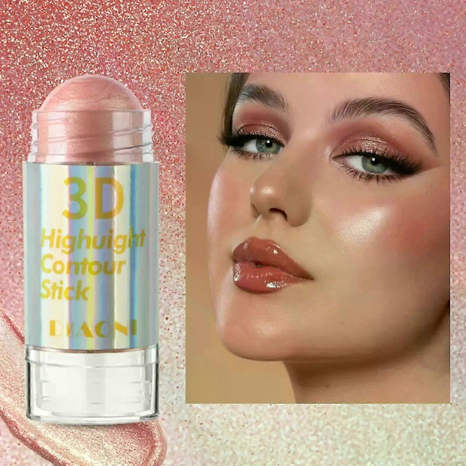 6 Colors 3D Face Brightening Highlighter Bar Cosmetic Contour Bronzer Shimmer Stick Concealer Cream Makeup Tool