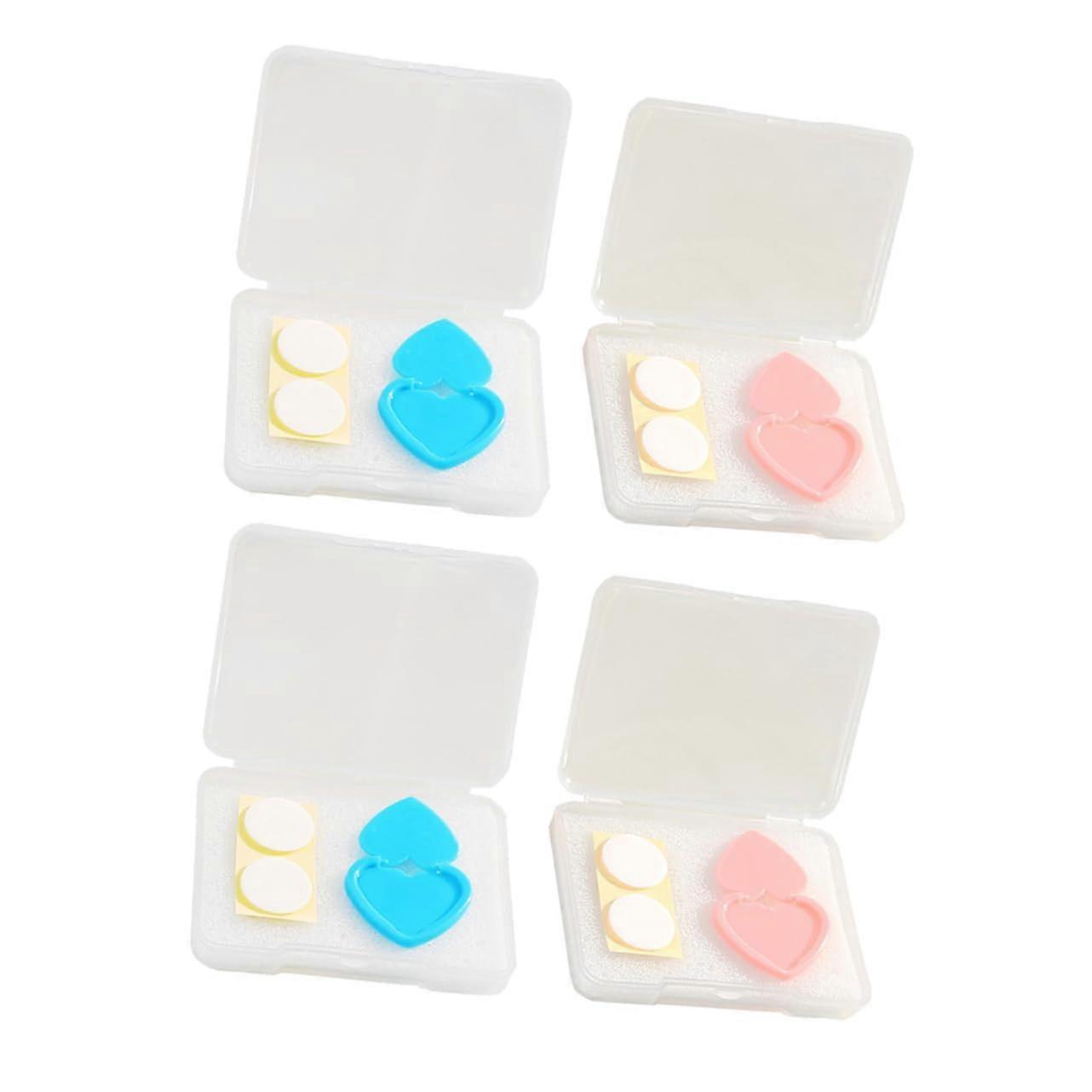 Button Cover Diamond Light Pad Protective Case Set of 4, Heart-Shaped Baffle Plastic Protectors for DIY Art Projects