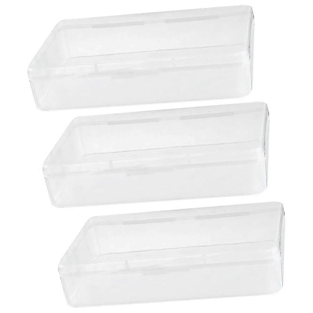 Mask Holder Case Dustproof Storage Box Small Transparent Plastic for Masks 4.3X3.5X1.1in 3Pack
