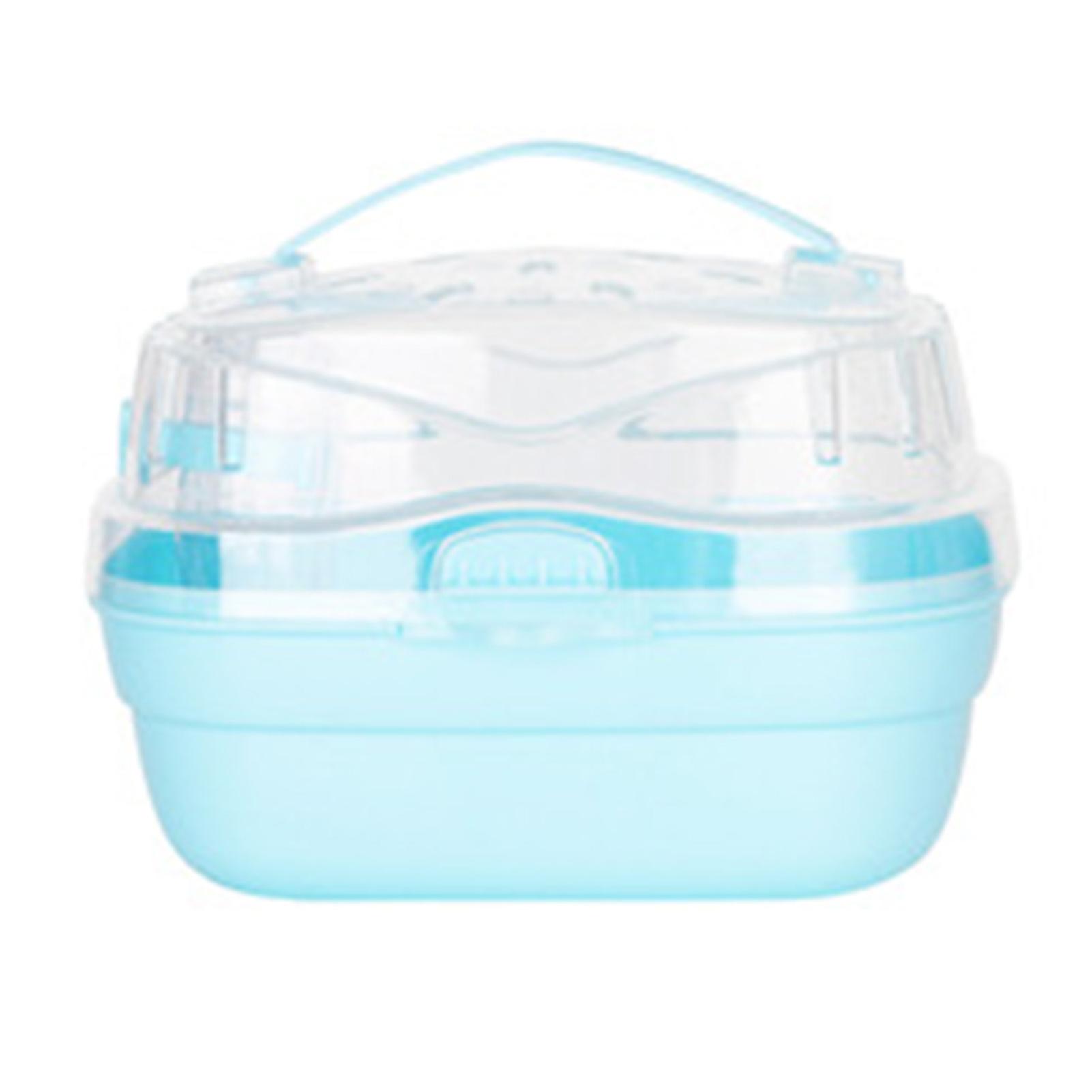 Hamster Carry Case Cage Portable Lightweight Small Animal Carry Case for Outdoor Travel Blue