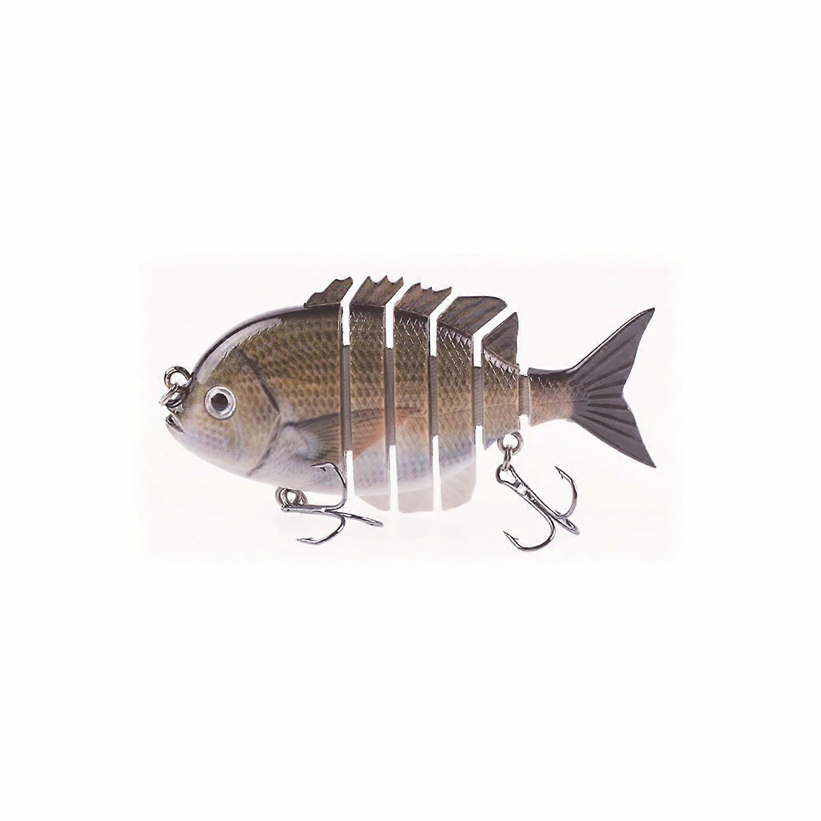 Angel bait, Jerkbait, Multijointed swimbaits, Realistic modeling, Builtin steel ball, Easy to use, Applicable to multiple waters (Blue)