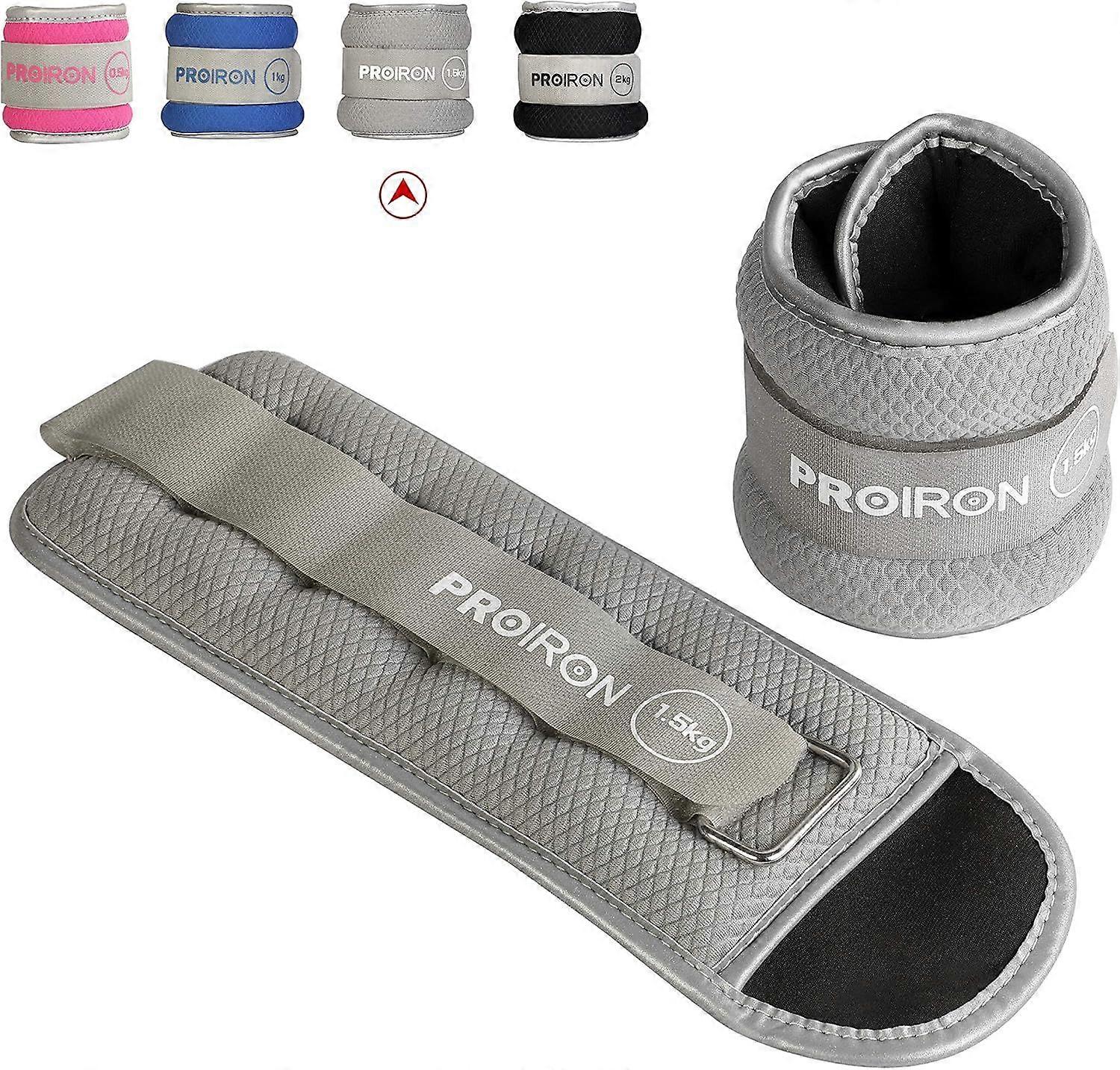 Wrist weights Ankle weights 2X 1.5kg adjustable ankle weights for fitness, exercise, walking, jogging