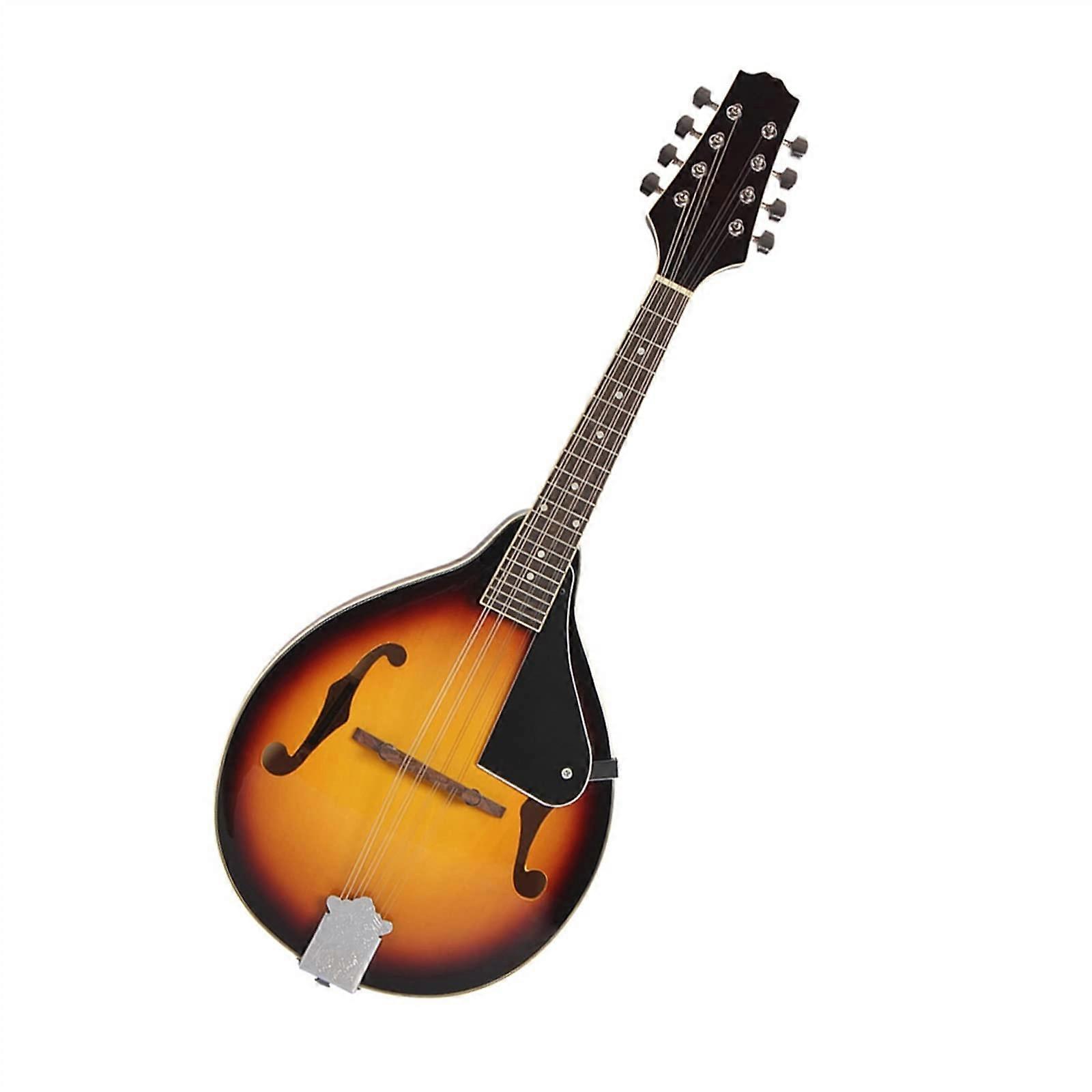 8String Mandolin Instrument Linden Wood Mandolin with Rosewood Steel Strings Adjustable Bridge String Instrument