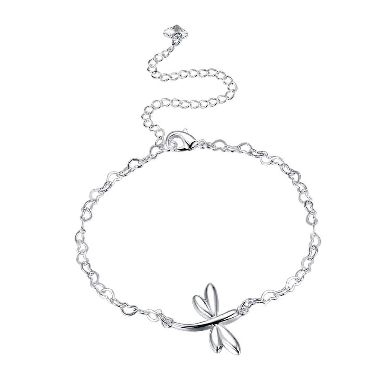 Silver Adjustable Anklet With Elegant Pattern For Women - Stylish Foot Jewelry, Perfect For Casual Wear