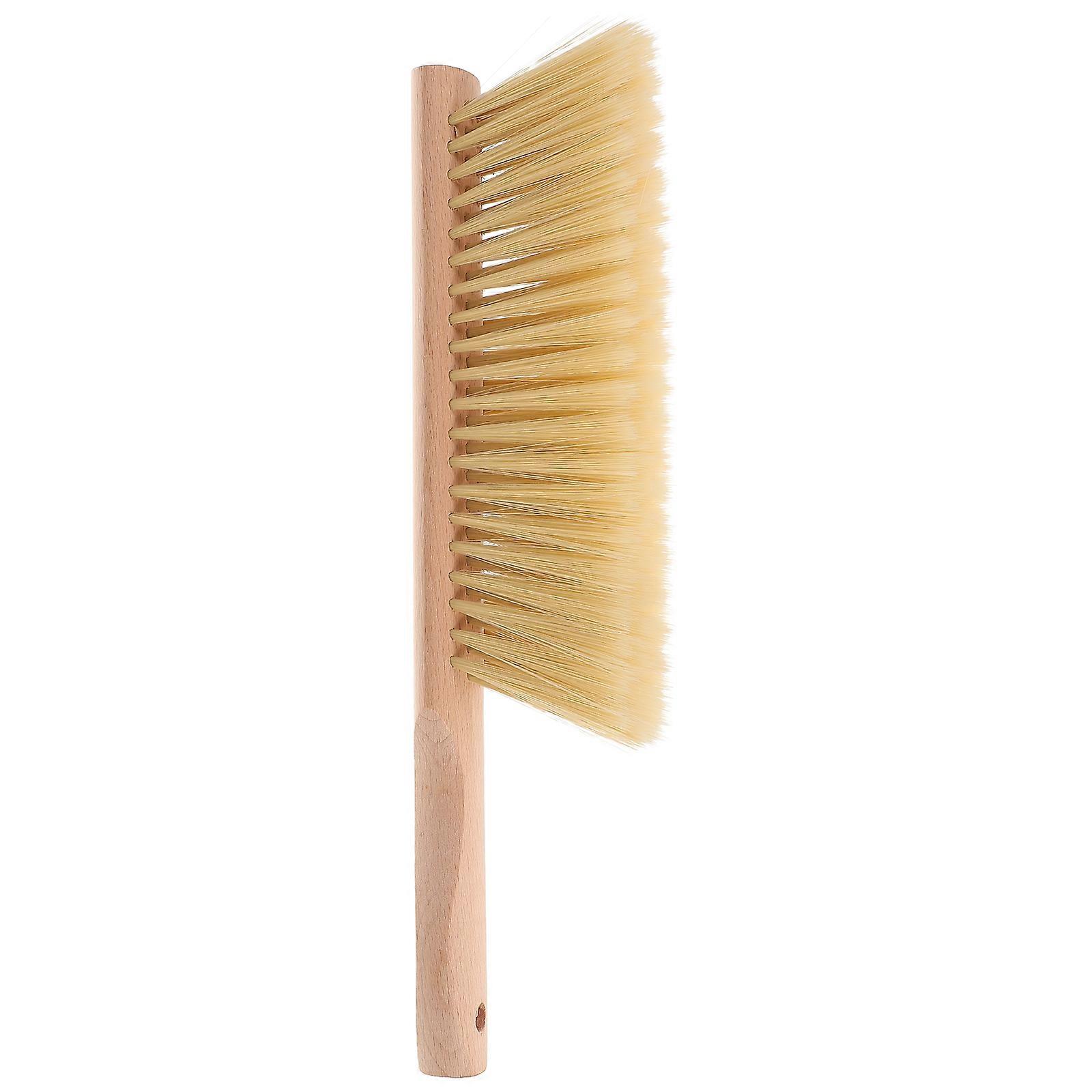 Wooden Handheld Cleaning Brush with Soft Bristles for Home, Car, and Office Use – Compact Dust Brush with Comfortable Handle for Furniture and Tight