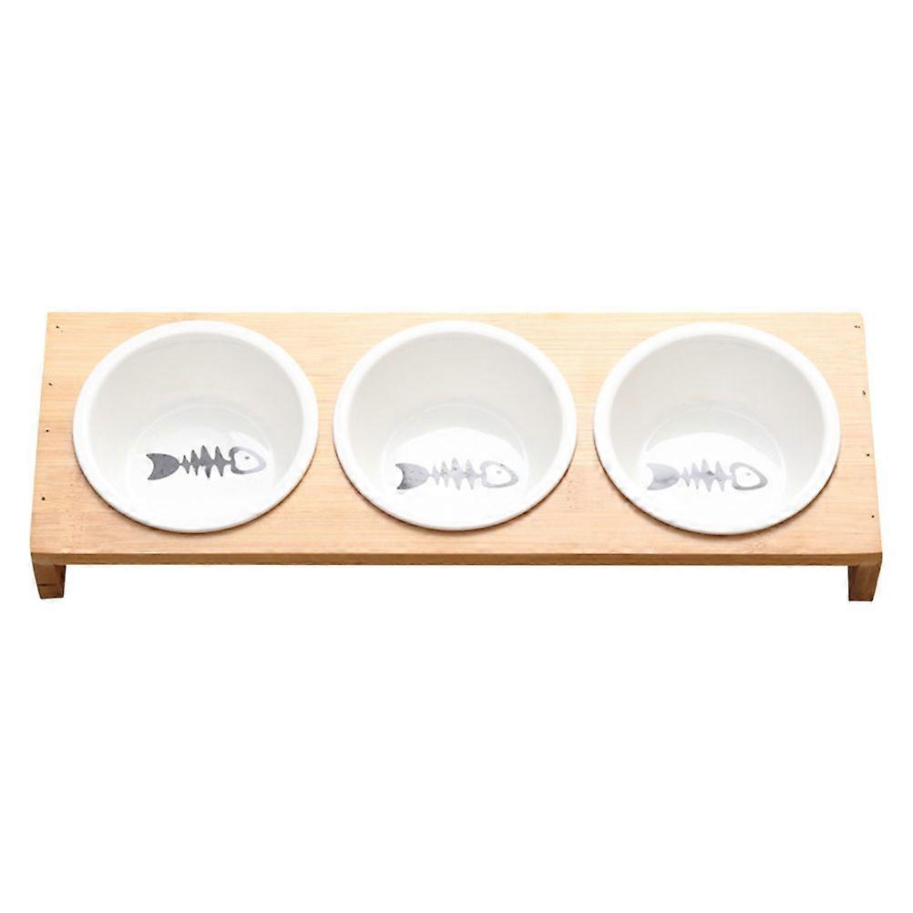 حامل وعاء القط السيراميك للحيوانات الأليفة للتغذية 1 مجموعة بألوان متنوعة