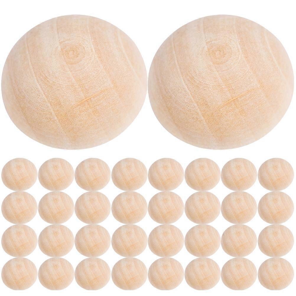 Unfinished Half Craft Beads Diy Wood Beads Rustic Style For present Giving Natural Colors 2 5X2 5Cm 200Pcs