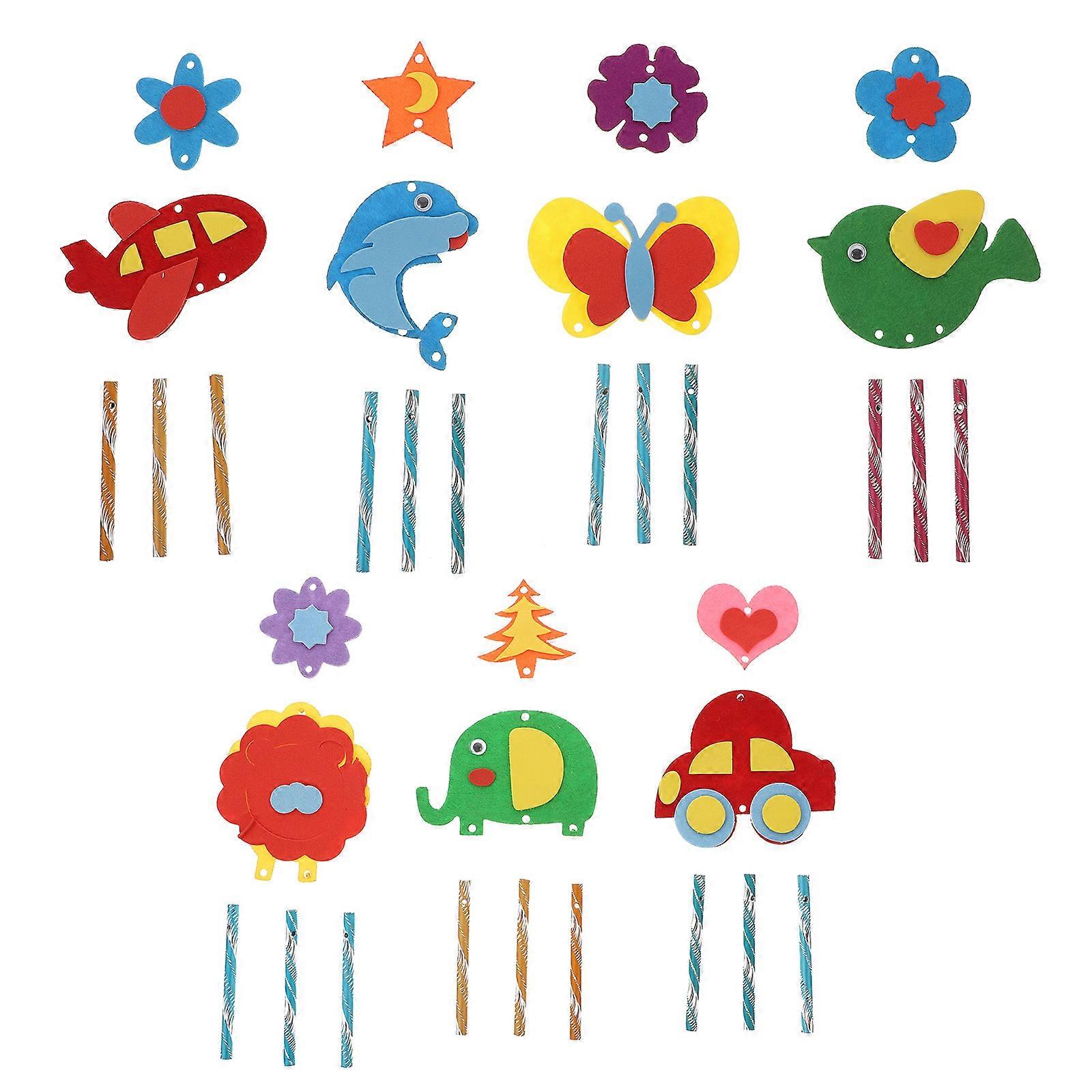 Kids Diy Wind Chime Craft Set Graduation present Bird Shape 7Sets
