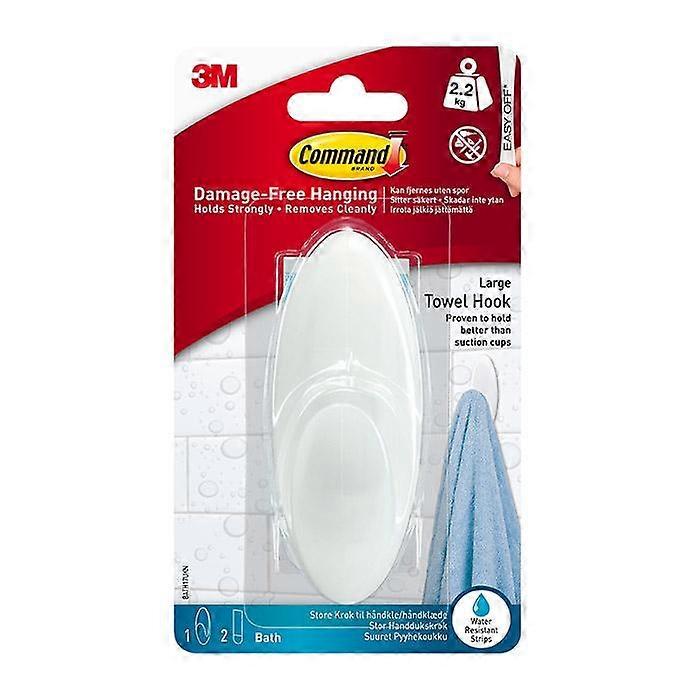 BATH17-UK Command Bathroom Large Towel Hook 2.2kg