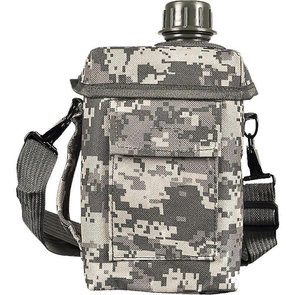 2L PVC Military Water Bottle for Hunting Hiking Camping Travel, Durable Kettle Bag, Army Combat Style, Color 1