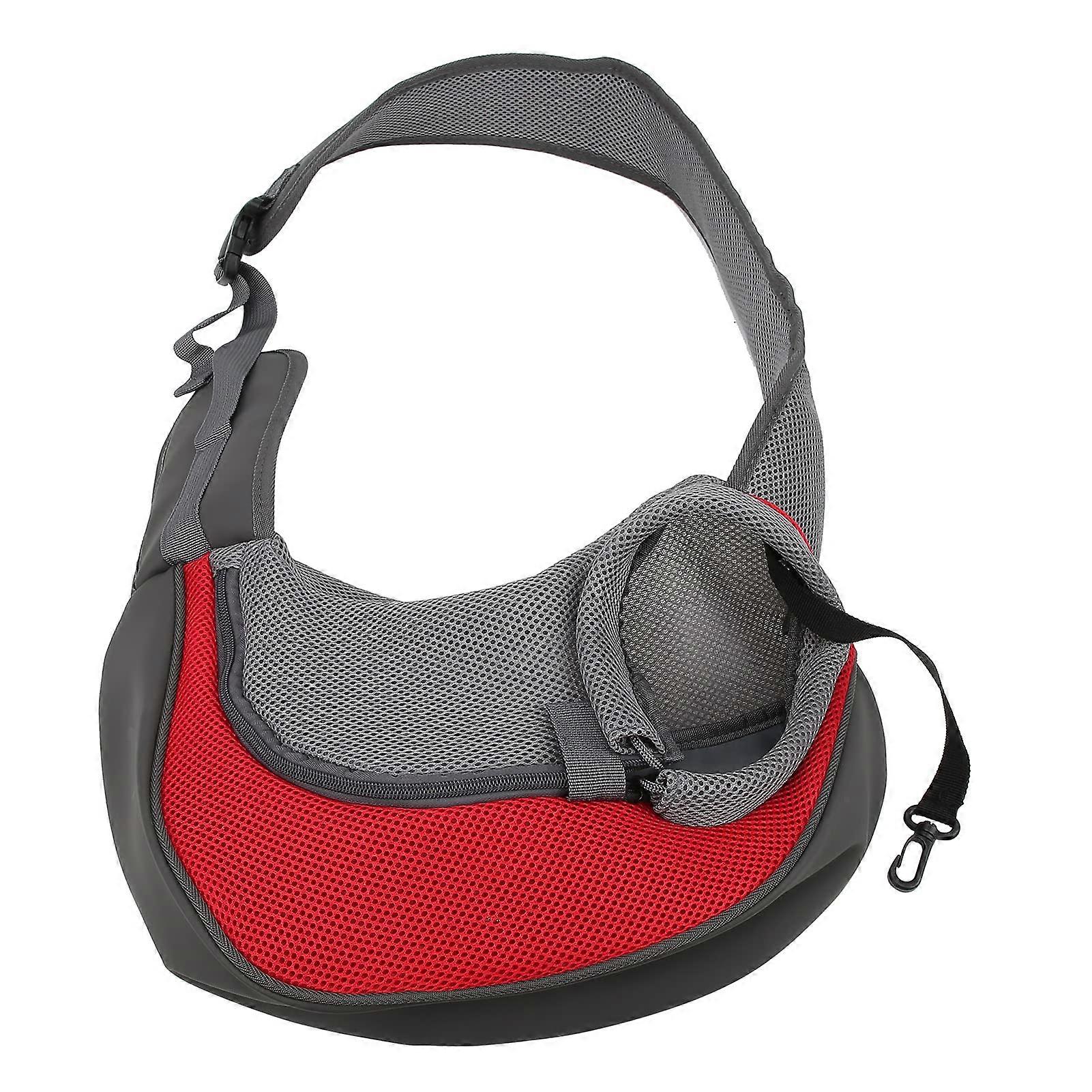 Dog Puppy Carrier Bag, Adjustable Shoulder Strap, Dog Carrier for Small Dogs, Puppy Carry Bag, Purse for Pet and Cat, with Front Zip Pocket (L)