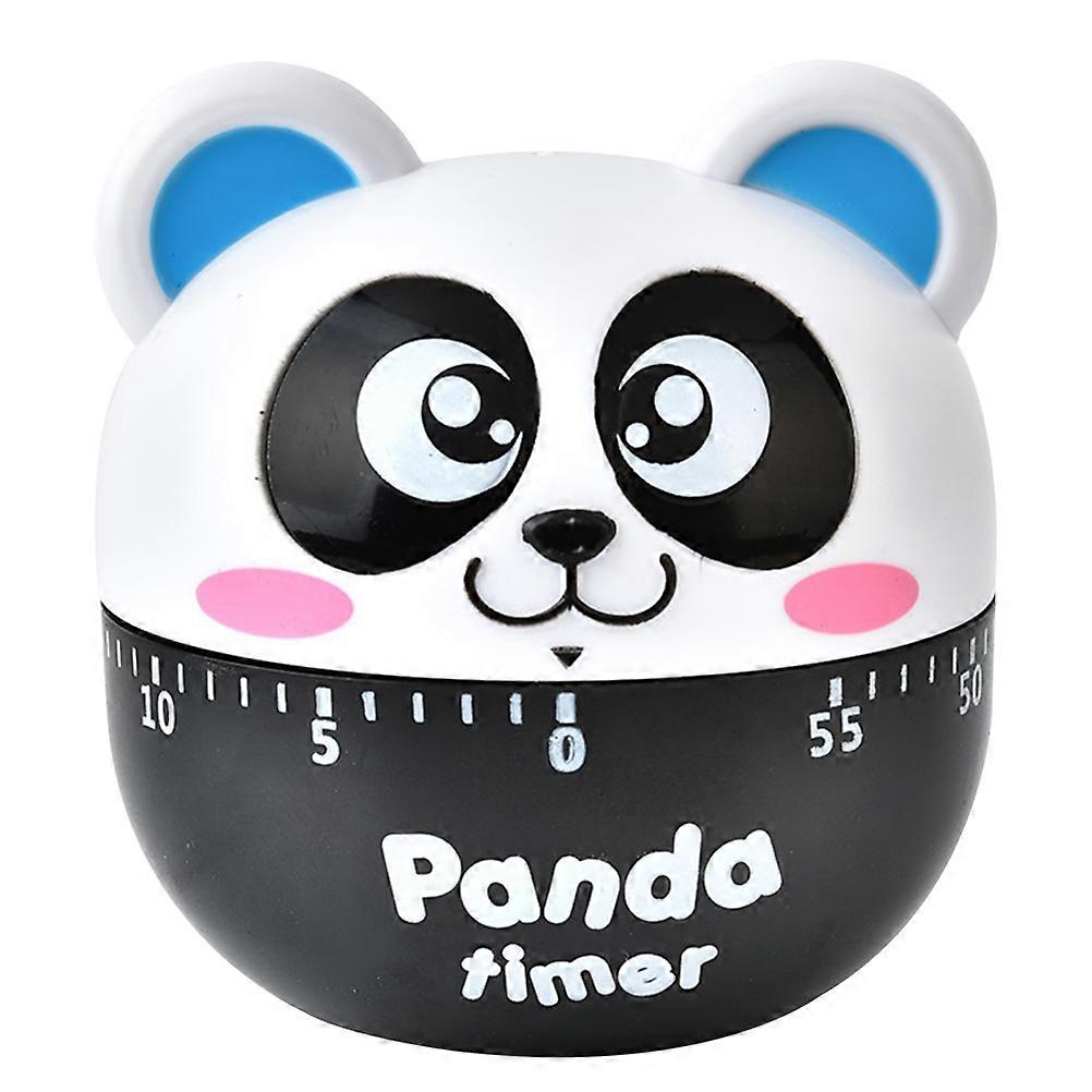 Creative Design Panda Shaped Clock Plastic Kitchen Gadget Time Manager for Baking Frying Cooking Eggs Pancakes 1Pack Blue