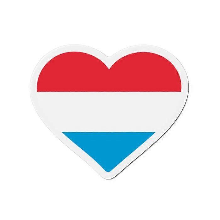 Luxembourg Heart Flag Magnet - Multicolored - 7 cm - 50 pieces - Synthetic resin - Mixed
