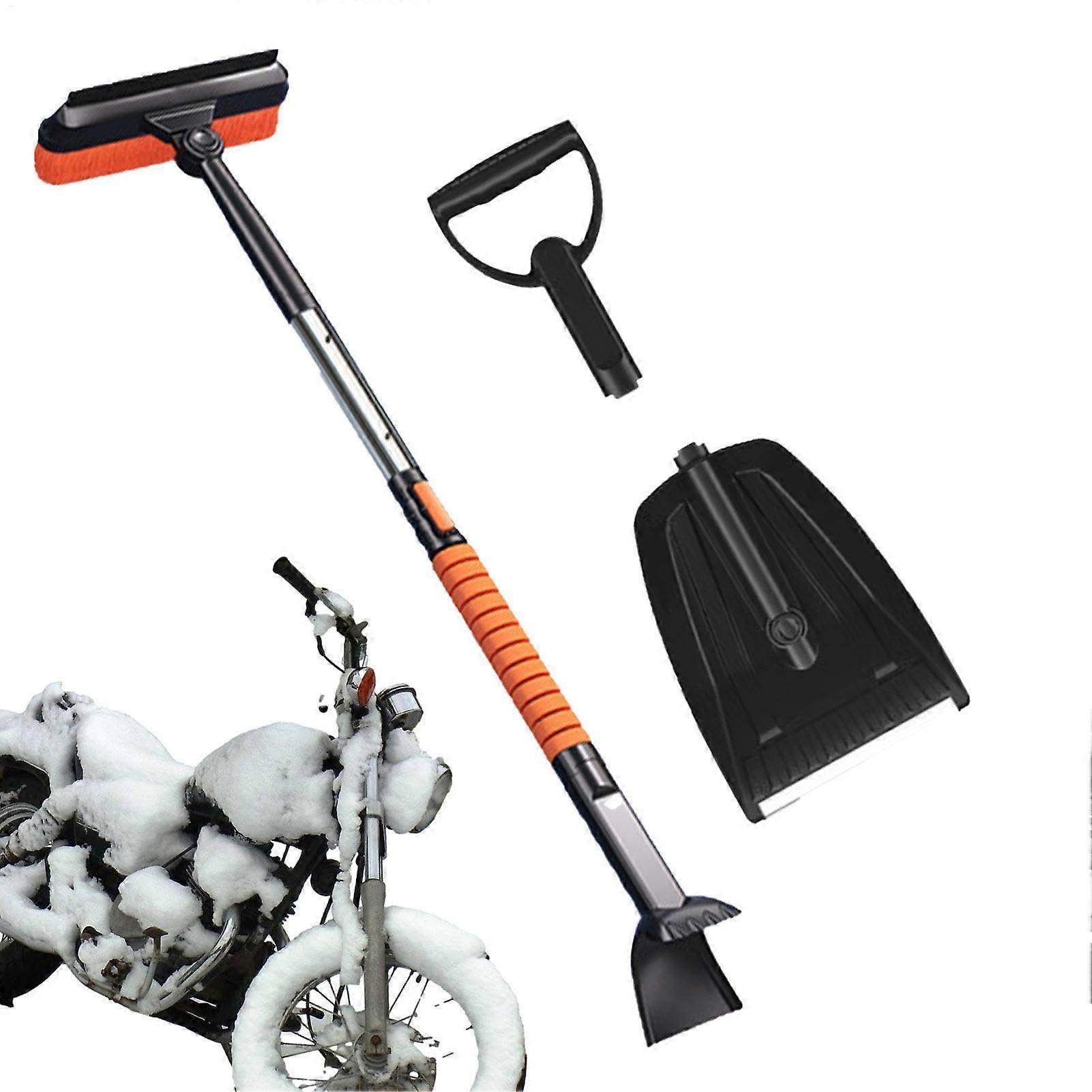 Snow Scraper, Snow Shovel for Driveway Large Capacity Folding Shovel, Retractable Handle