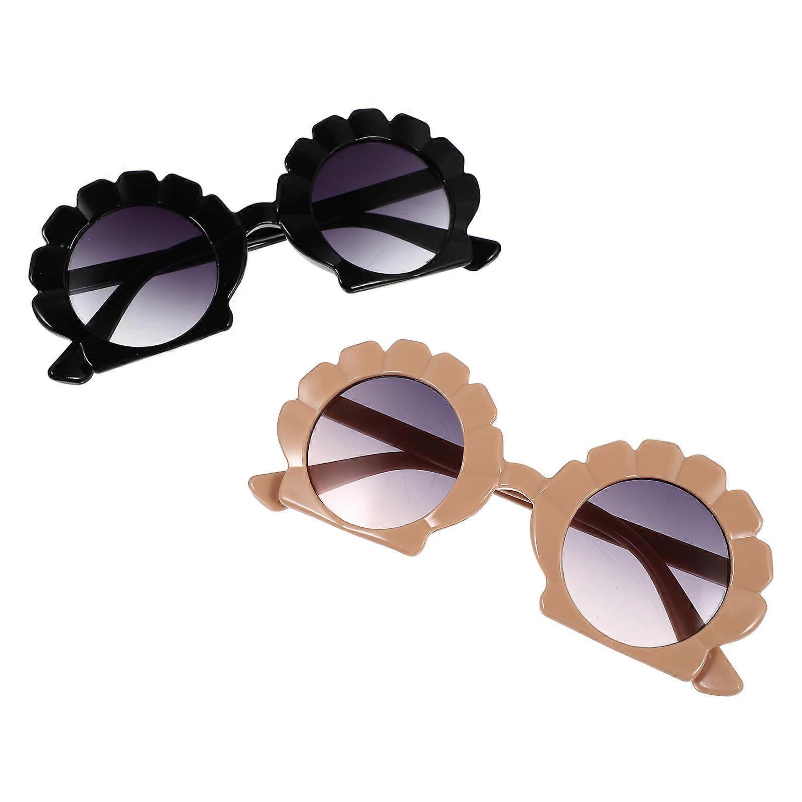 2 Pairs Fashion Sunglasses for Outdoor, Beach & Party Use – UV Protection, Comfortable Fit, Black & Orange Design