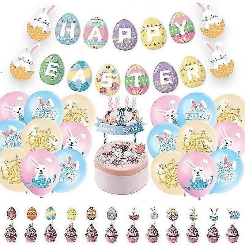 31pcs Easter Cake Decorations Set for Spring Parties and Special Occasions