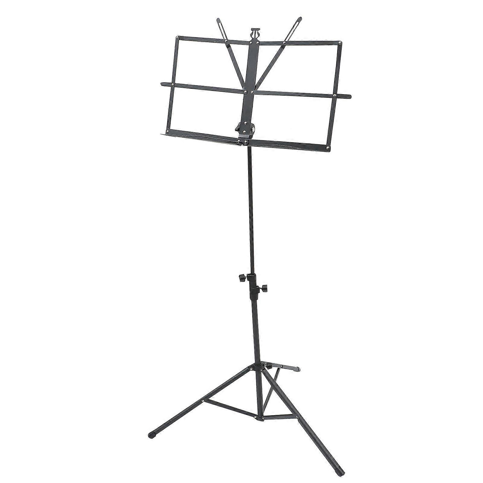 Portable Folding Music Sheet Stand Iron PP Rubber For Reading Students Simple Design 140X47X2CM 1Set