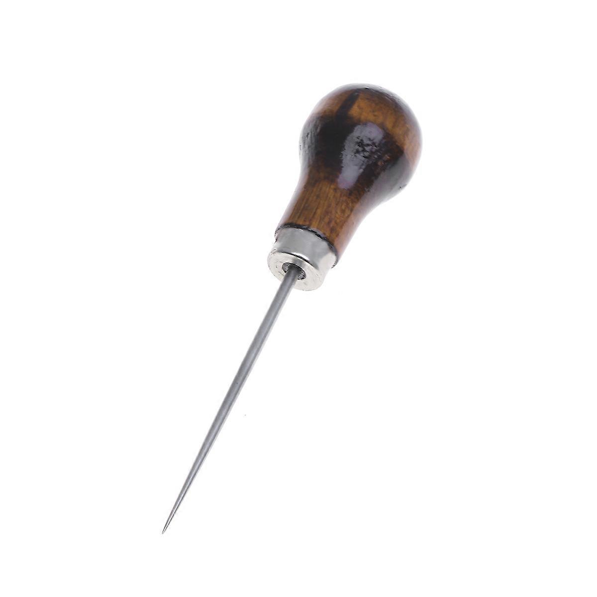 Wooden Handle Needle for Craft Simple Durable Easy to Use Brown Color 0.5 inch