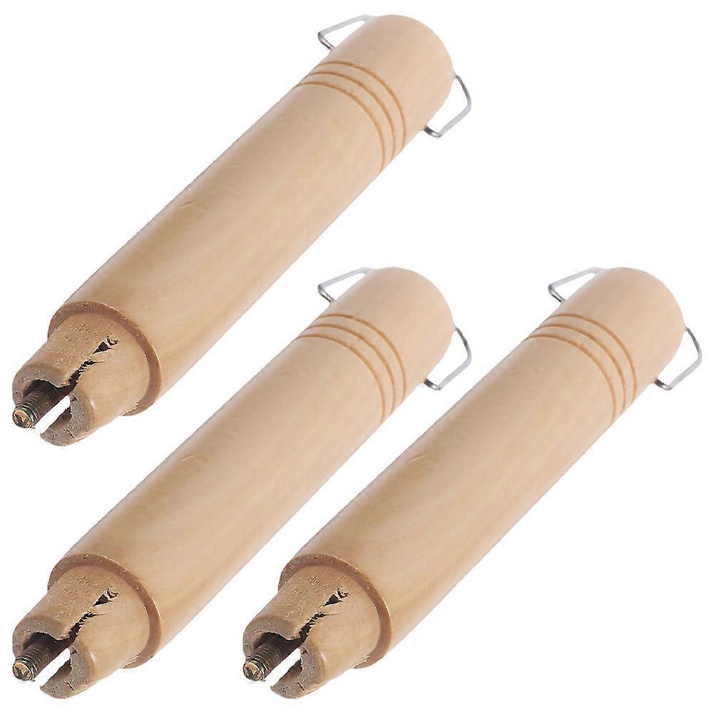 Wooden Pan Handle Replacement for Pots Saucepan Beige Color 3 Pieces