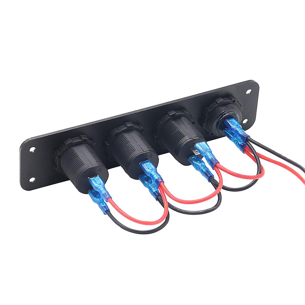 Panneau de commutation universel pour voiture voltmètre 12V double USB