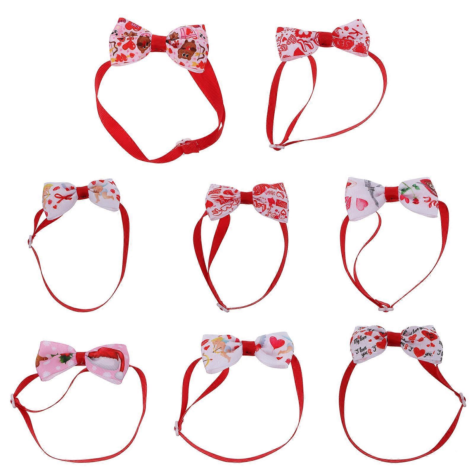 バレンタインデー犬用首輪ペット用素敵な蝶ネクタイ8個