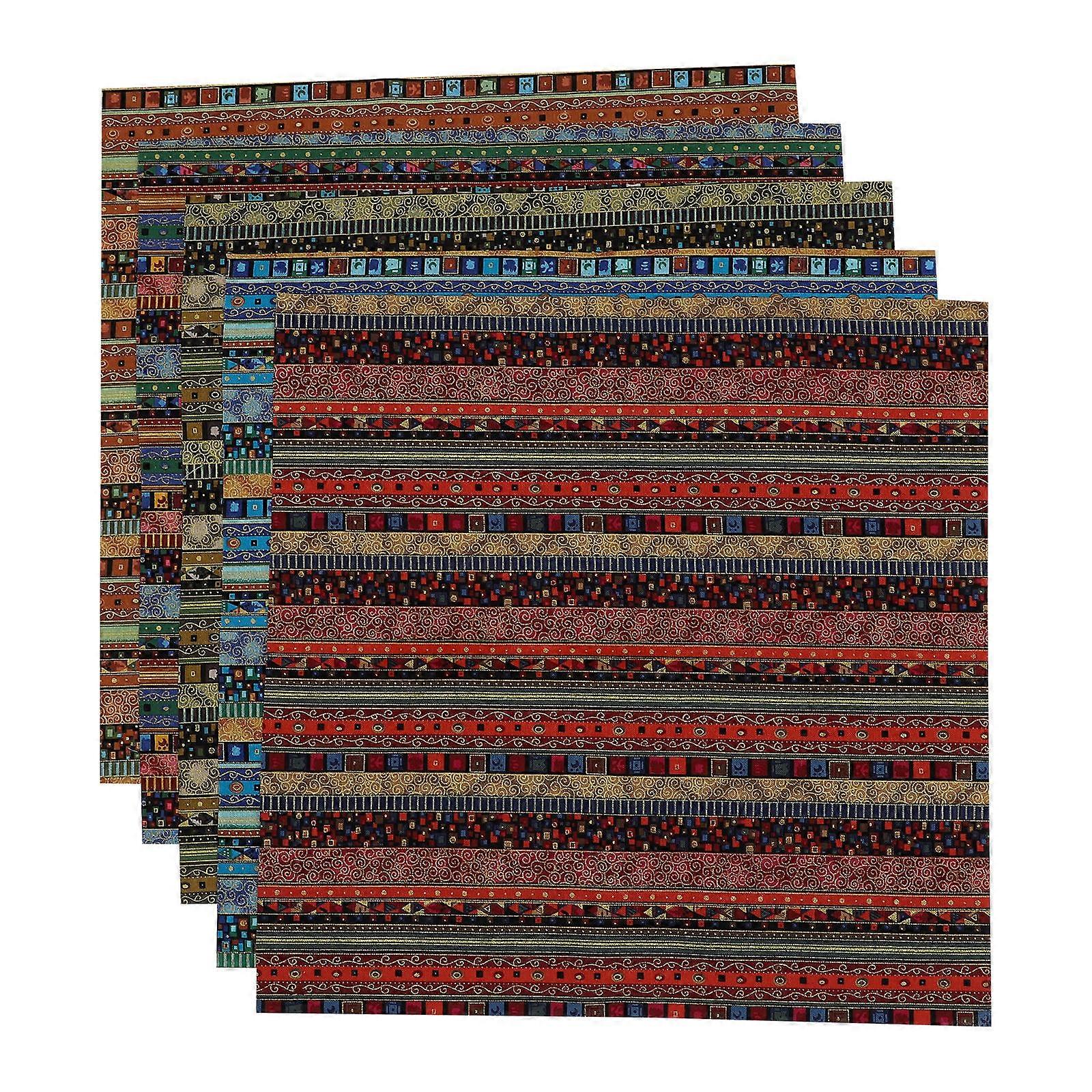 Crafting Quilting Fabrics Diy Enthusiasts Assorted Color Cotton Linen 5 Sheets