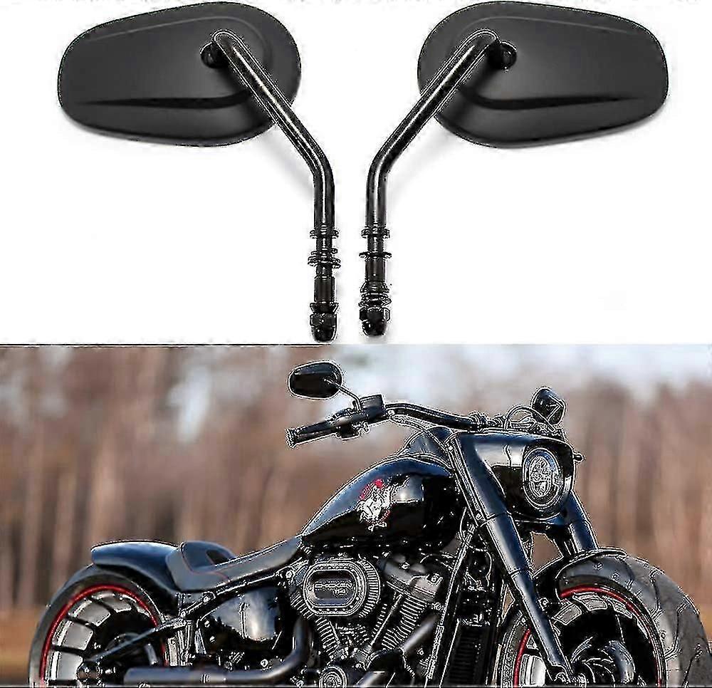 8mm Black Handlebar Wings for Harley Davidson Dyna Super Glide Street Glide Road Glide and Softail Models A129