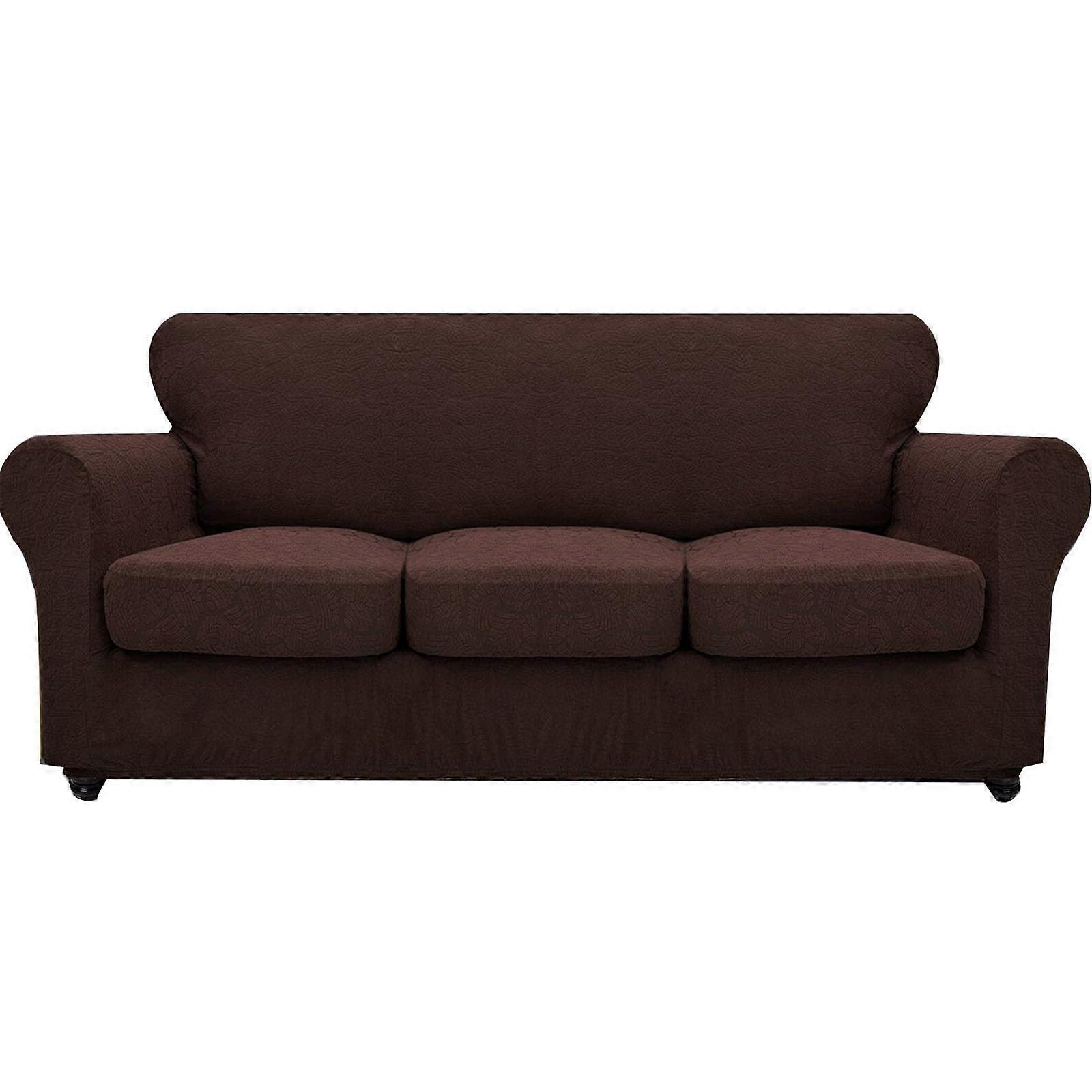 Elastic Sofa Cover Stretch Spandex Washable Super Soft Protector Dark Curry