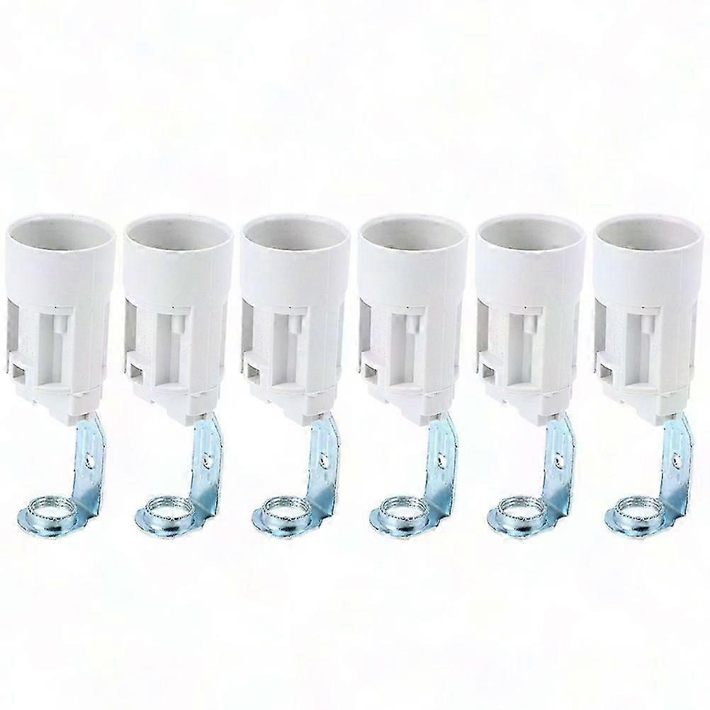 6 PCS E14 to E27 Candelabra Socket Adapter Screw Light Bulb Converter