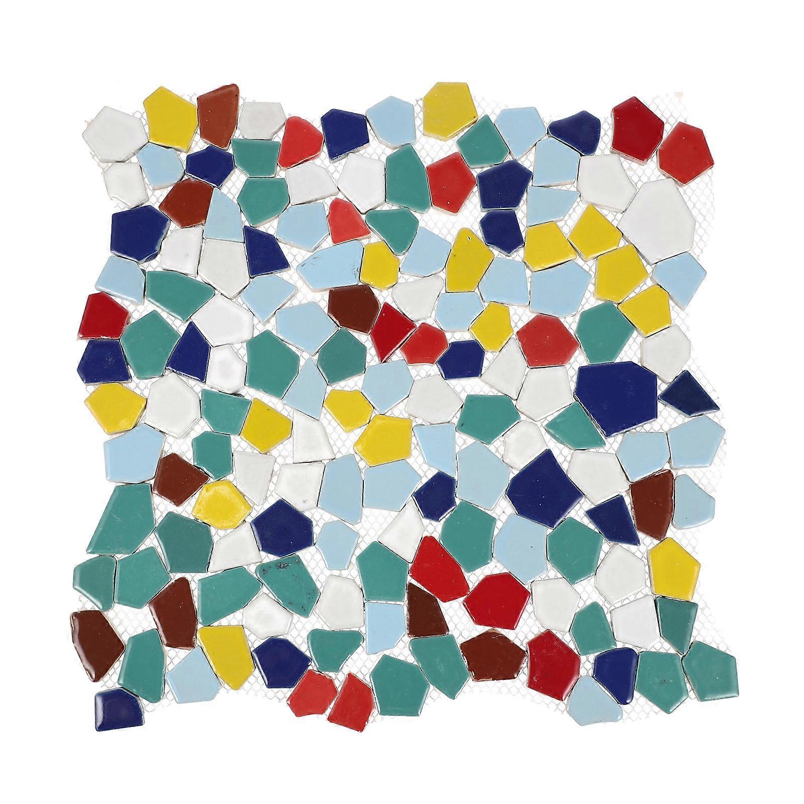 Durable Unique DIY Ceramic Mosaic Tiles 2pcs for Home Decoration and Craft Projects