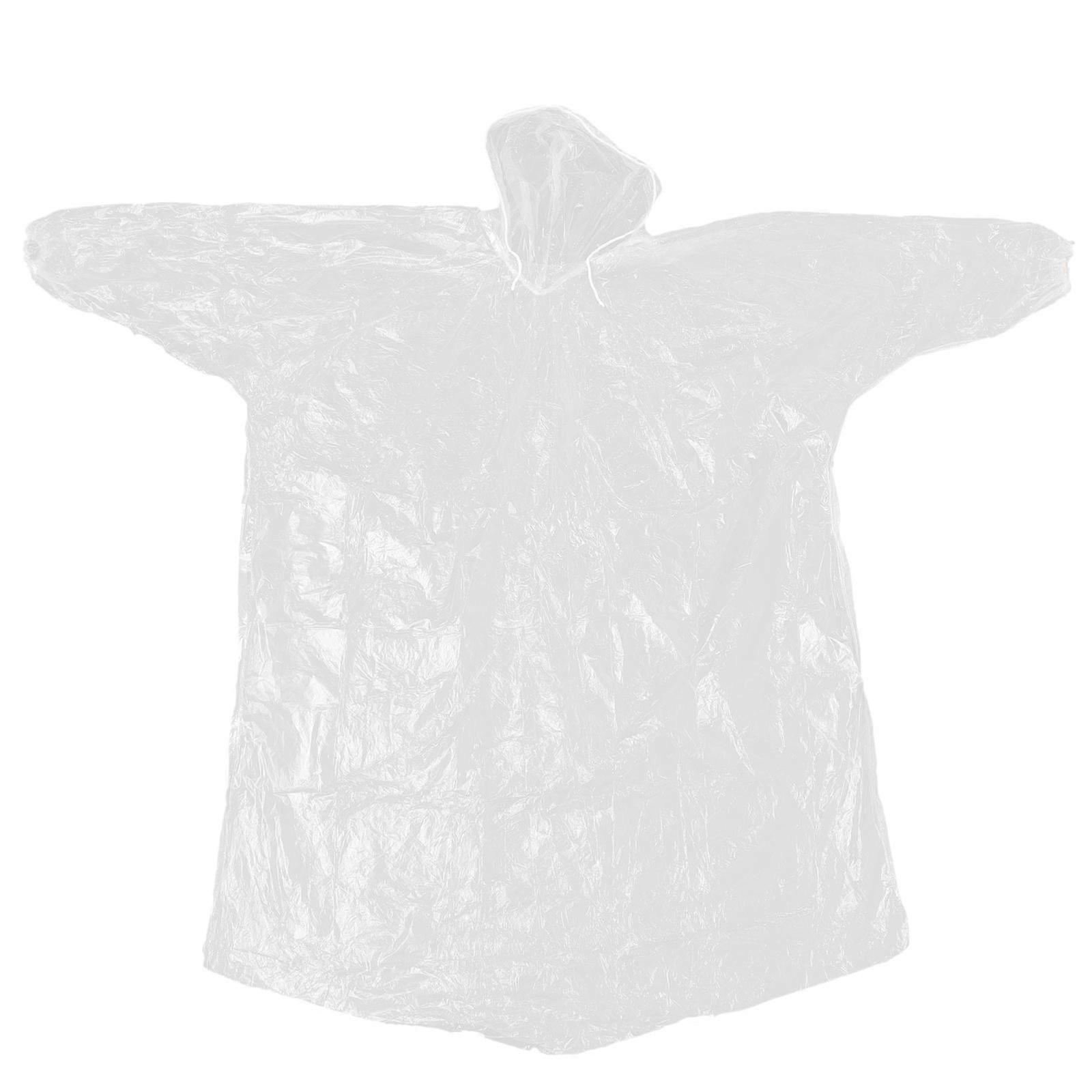 Waterproof Ponchos Adults Drawstring Hood Elastic Cuffs For Festivals Sporting Events 10Pcs