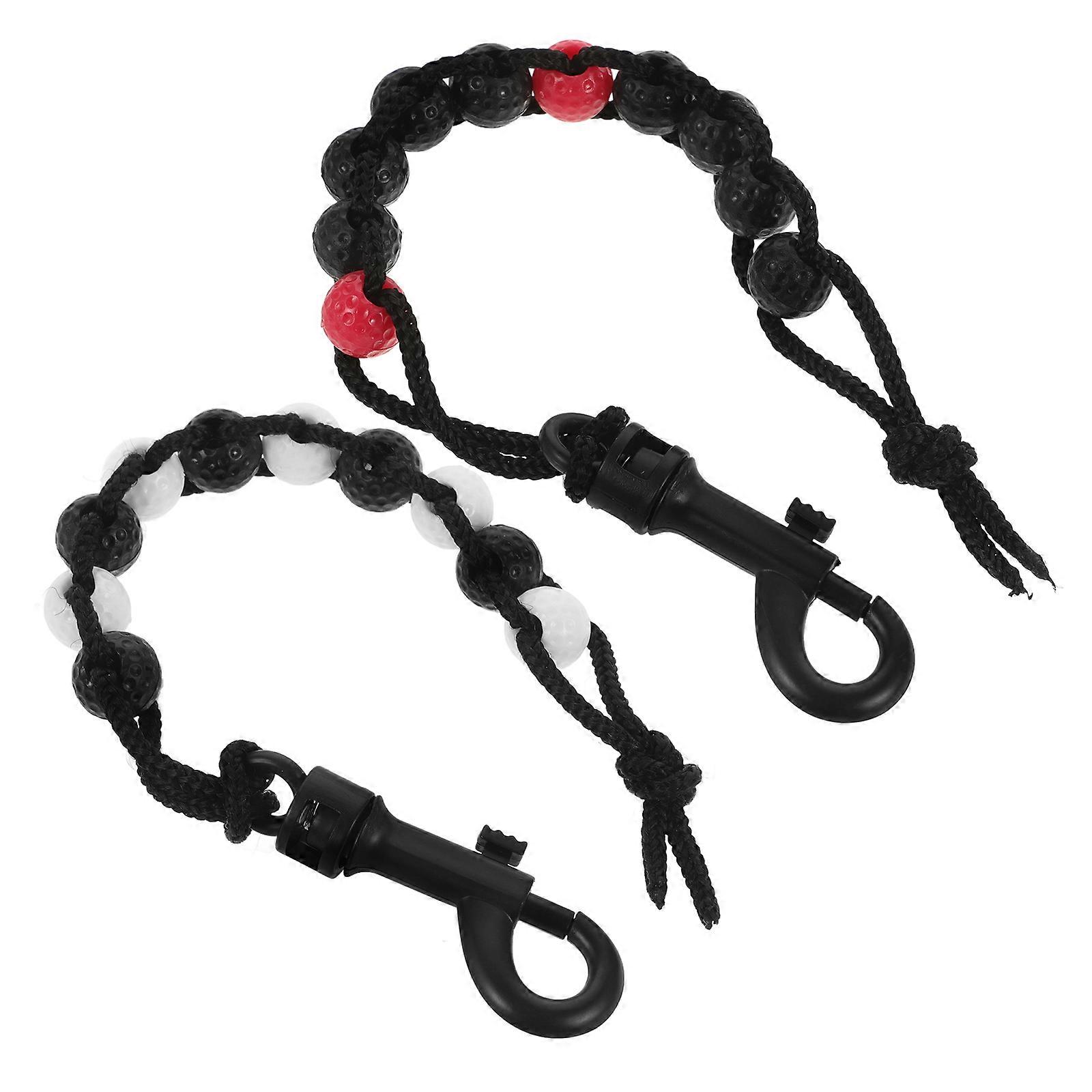 Golf Score Counter Wrist Scoring Bead Tool for Golfs 2Pcs Durable Plastic Nylon