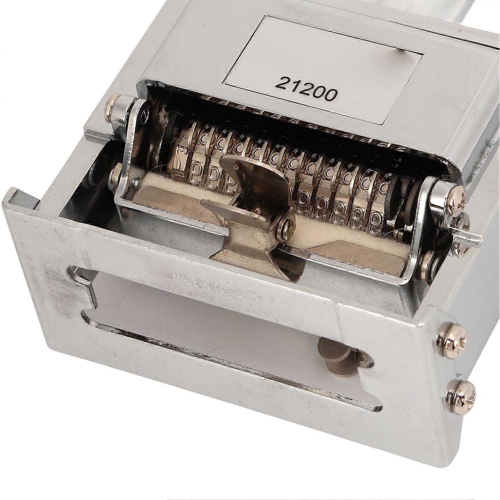 Number Stamp 12 Digit Self Inking Automatic Numbering Stamp with Handle for Banking Medicine Accounting