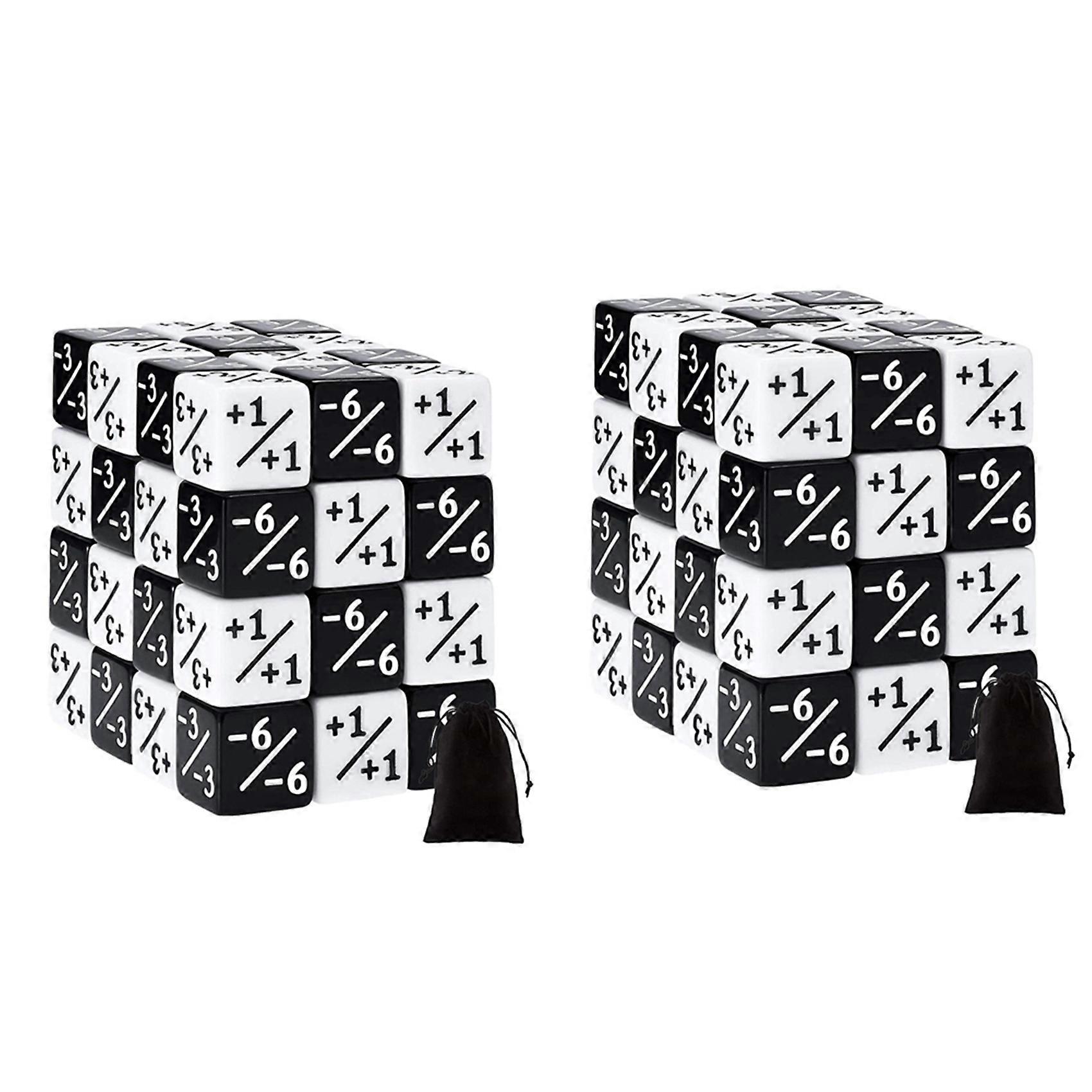 96 Pieces 16mm Dice Counters Token Dice Loyalty Dice D6 Dice Square for ,,Card Gaming