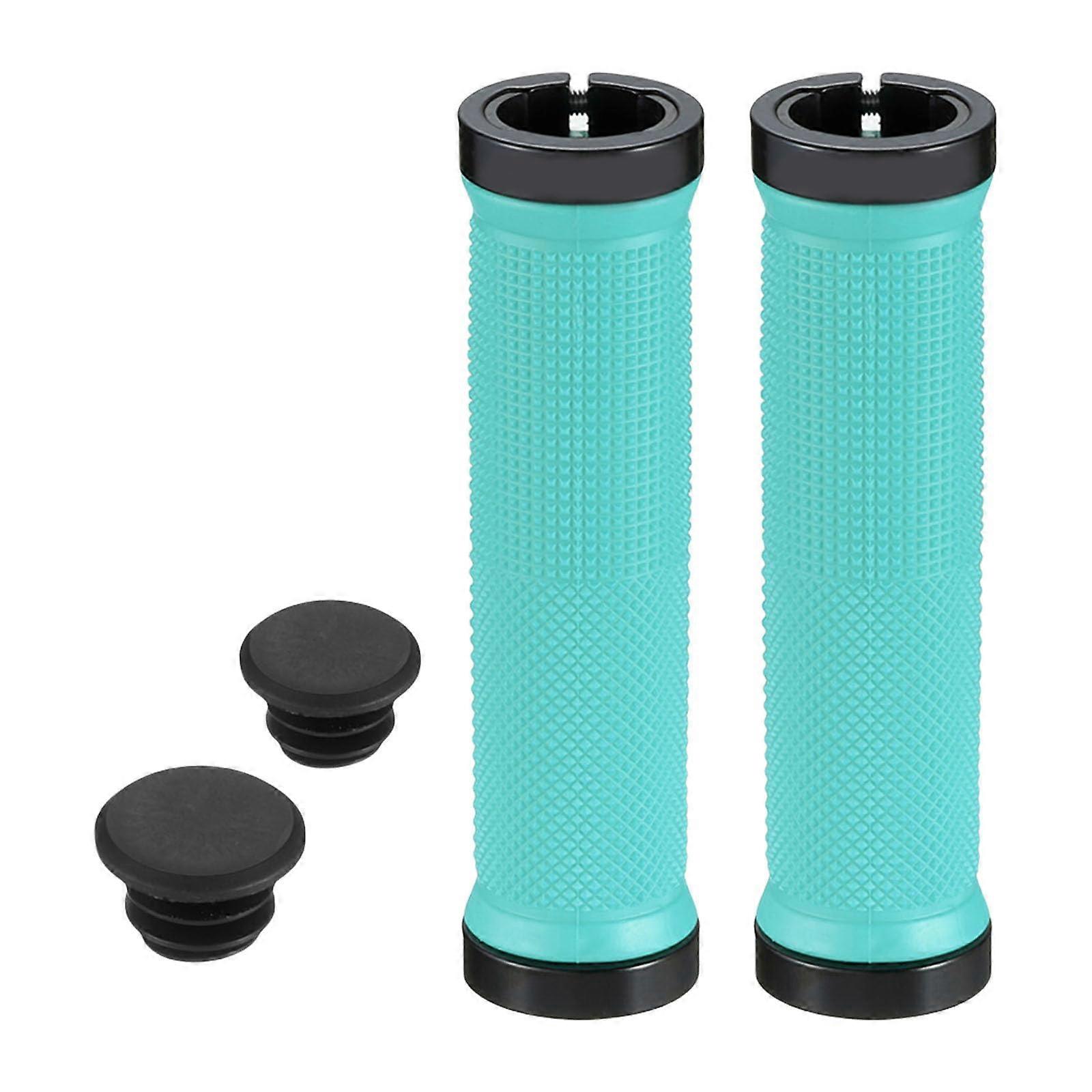 Double Handlebar Locks For Bikes Comfortable Non-Slip Bilateral Locking Cycling Grip Universal Fit Black