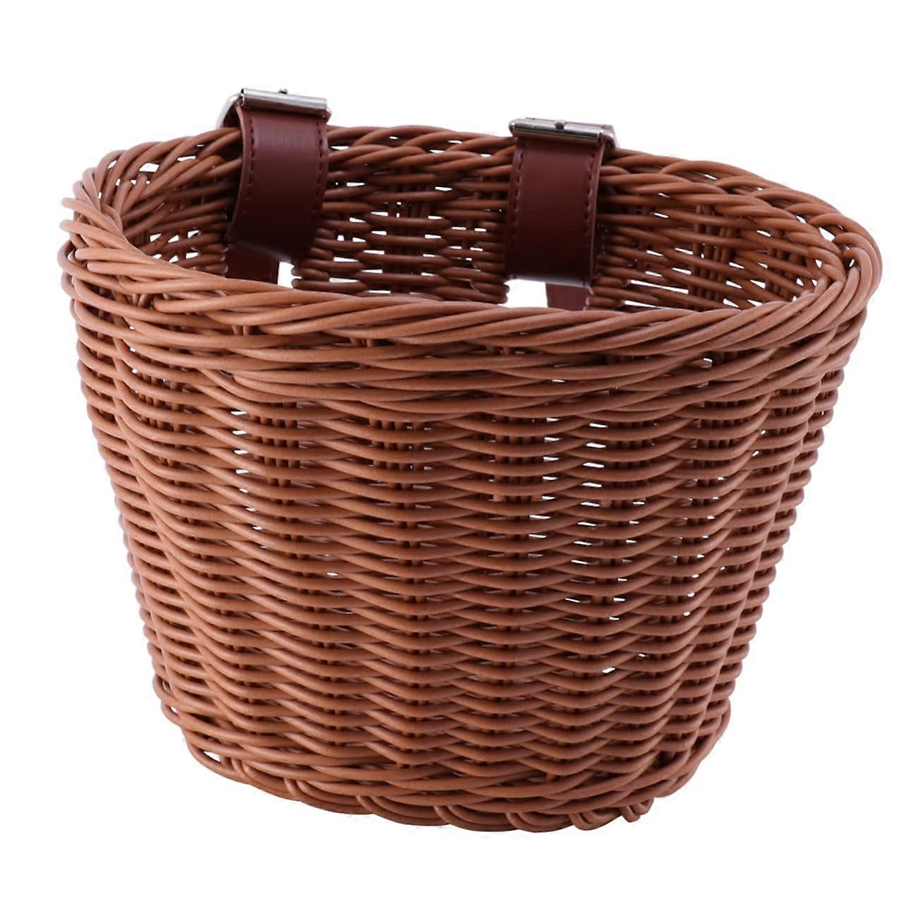 1 Piece Removable Bicycle Basket in Tea Color, EcoFriendly Material,  Accessory for a  Riding Experience