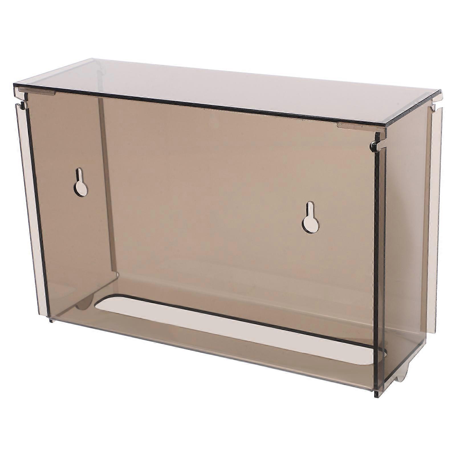 Bathroom Tissue Holder Acrylic Wall Mount Tissue Box Dust-proof Rectangular Convenient Access 1Pack