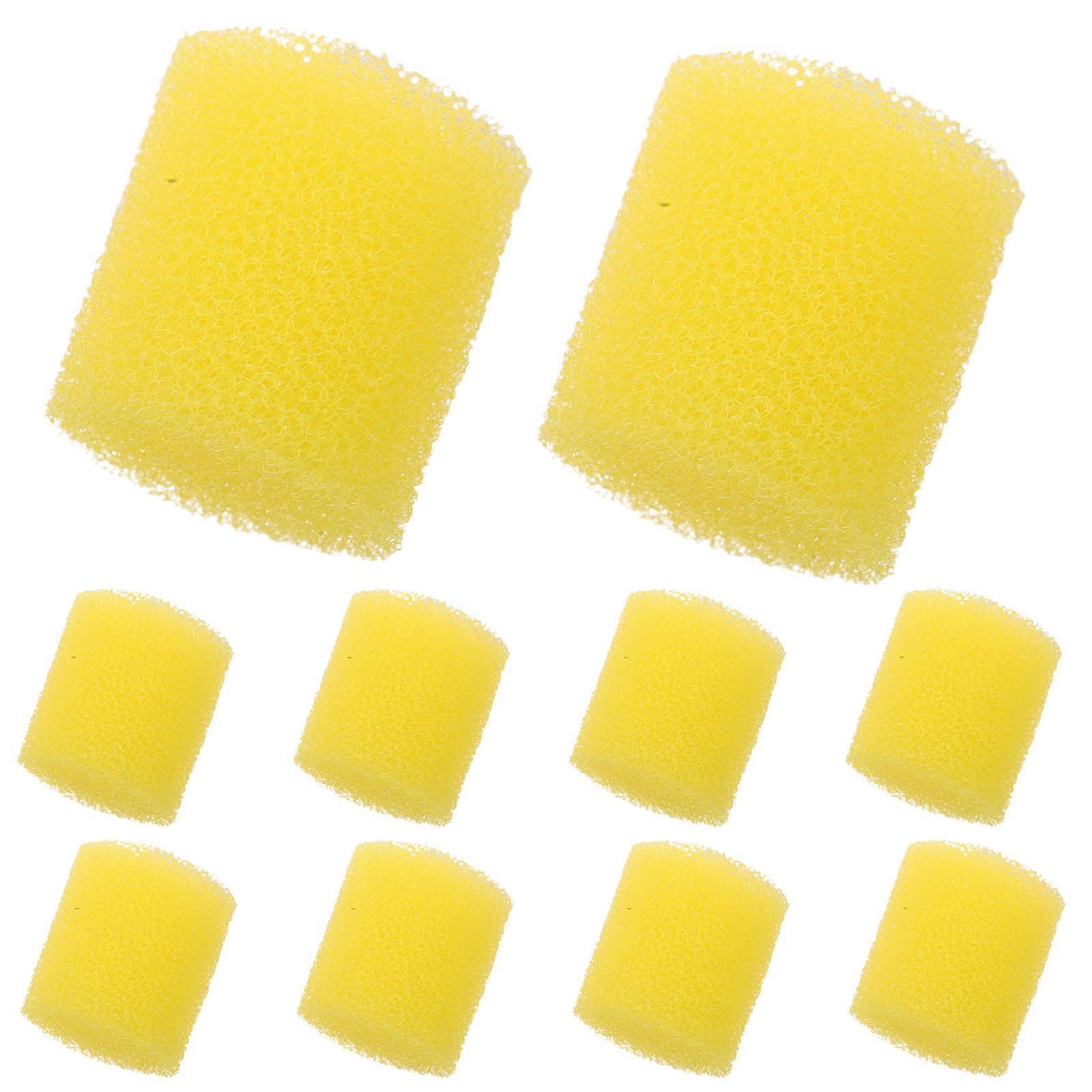 Aquarium Pre-Filter Sponge Tank Foam Roll Filter Yellow Sponge 5.50X5.00X5.00CM Water Filtration 10Pcs